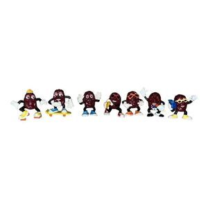 Hardees Vintage Lot of 7 California Raisins Figures Plastic 1989 Surfer EUC
